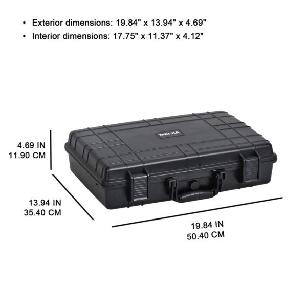 MEIJIA Portable IP67 Waterproof Protective Case,Hard Camera Case, Laptop Case,Customized Fit Foam Inserted, Elegant Black,Fit For Camera, Equipments, Lens,Drones (19.78"X13.93"X4.68") - Image 7