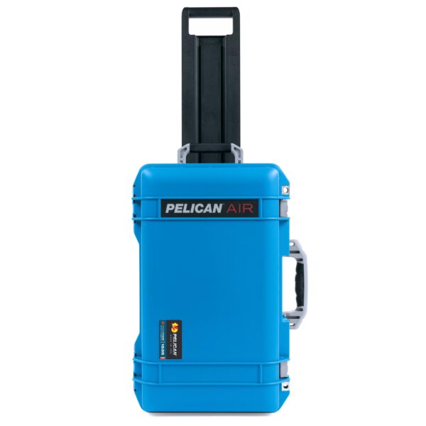 ColorCase Pelican Air 1535 Carry-on Case Electric Blue - Medium Size Waterproof Case (Case Only) - Silver Handles & Latches - Image 2