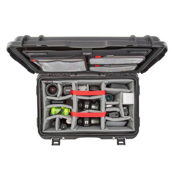 Nanuk 938 Waterproof Hard Case with Lid Organizer, Padded Divider, Wheels (Black, 51 L) - Image 4