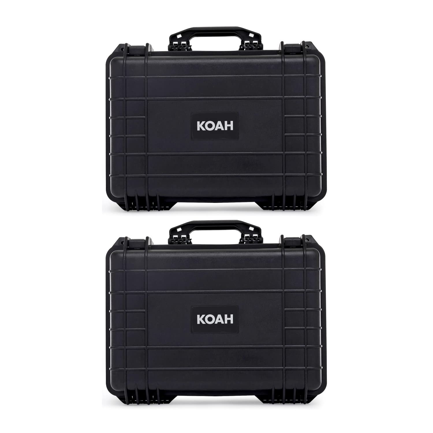 Koah Weatherproof Hard Case with Customizable Foam (18 x 14 x 7 Inch, 2-Pack) Bundle (2 Items)