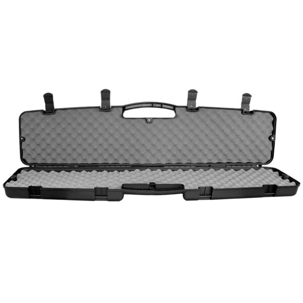 Condition 1 48" Economy Single Scope Long Hard Plastic Rifle Gun Carrying Case Model 633 with Foam, Water Resistant, Made in USA, 48.50"x12"x4.25" Black