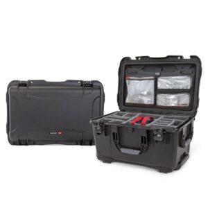 Nanuk 938 Waterproof Hard Case with Lid Organizer, Padded Divider, Wheels (Black, 51 L)