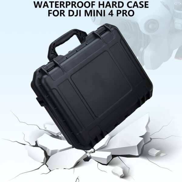 Hard Case for DJI Mini 4 Pro, DJI Mini 4 Pro Waterproof Carrying Case with Strap Fits For All Mini 4 Pro Fly More Combo Drone Accessories(Compatible with RC2/RC/N1/N2 Controller) - Image 7