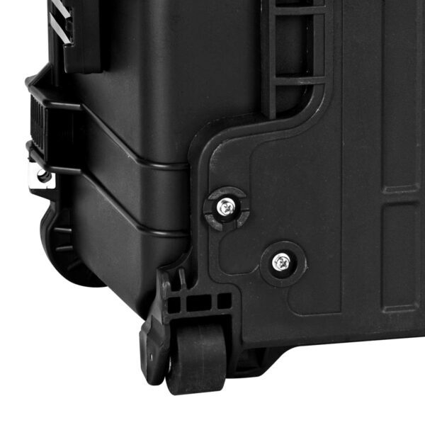 MEIJIA All Weather Waterproof Rolling Protective Case,Hard Compact Camera Case With Retractable Pull Handle And Wheels,Foam Inserted, Elegant Black, 24.64 X19.39 X13.78 inches - Image 2