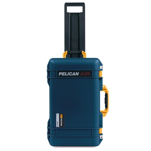 ColorCase Pelican Air 1535 Carry-on Case Deep Pacific Blue - Medium Size Waterproof Case with Gray Padded Microfiber Dividers & Laptop Computer Lid Pouch - Yellow Handles & Latches - Image 3