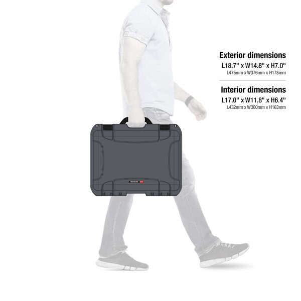 Nanuk 925 Waterproof Carry-on Hard Case with Lid Organizer and Padded Divider - Graphite - Image 3