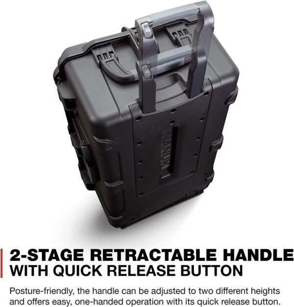Nanuk Wheeled Series 963 Waterproof Hard Case with Lid Organizer and Padded Dividers, Black - Image 6