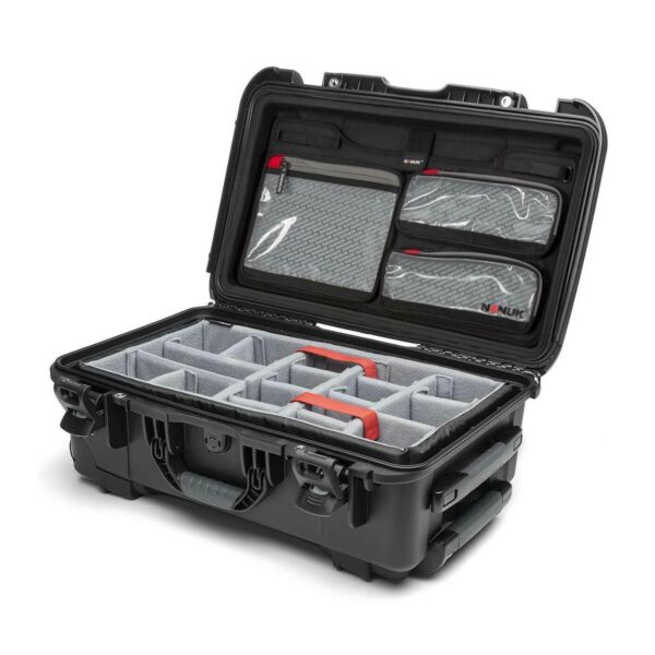Nanuk 935 Waterproof Carry-On Hard Protective Case with Lid Organizer, Wheels and Padded Divider (Black) Bundle with Nanuk Airtag Holder (2 Items) - Image 4