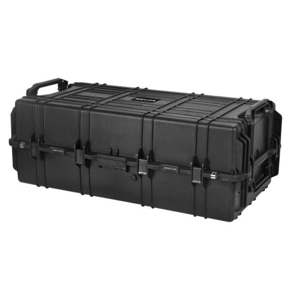 MEIJIA All Weather Portable Rolling Tactical Waterproof Gun Case, Rifle Case,Dry Box with Foam and Wheels,44.81 x25.31x16.50inches(Elegant Black)