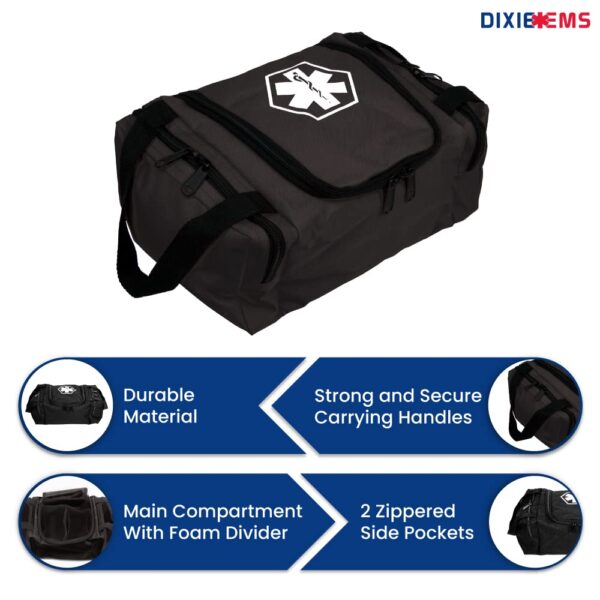 Dixie EMS Dixigear Empty First Responder II Bag 10.5" x 5" x 8" - Tactical Black - Image 6