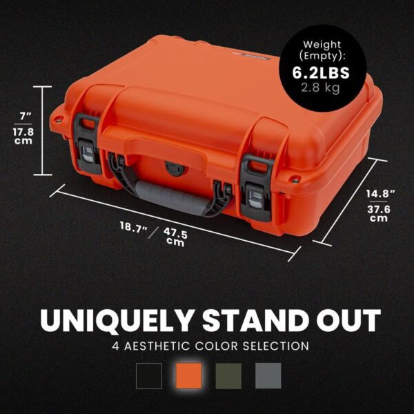 Nanuk 925 DJI™ Avata 2 Fly More Combo - Waterproof Hard Case with Drone Foam Insert, Crushproof, Portable Travel Case, Made in North America - Orange (18.7" x 14.8" x 7") - Image 4