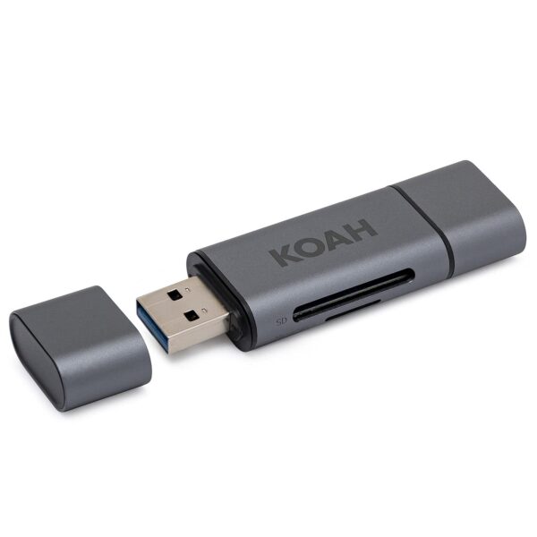 Koah Pro 2-in-1 Aluminum Shell OTG Dual Slot SD Card Reader and Rugged Memory Storage Carrying Case - Image 8