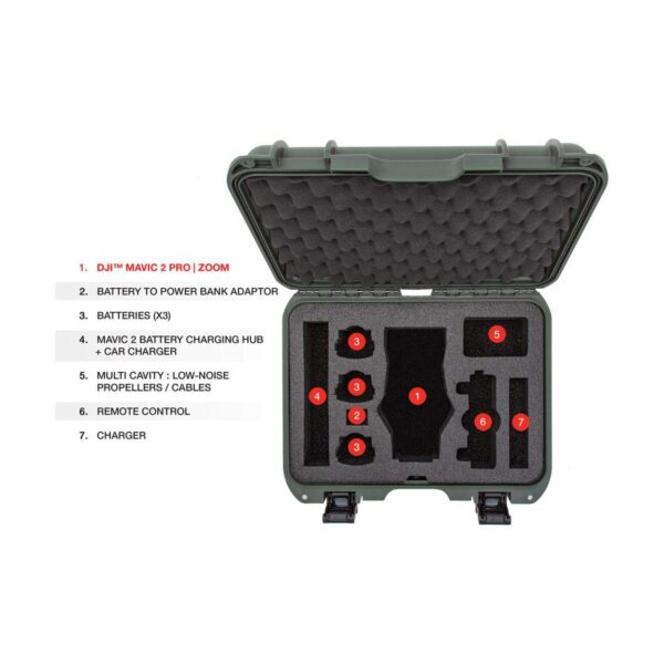 Nanuk Case w/foam insert for DJI Mavic 2PZ - Olive 920-MAV2PZ6 - Image 3