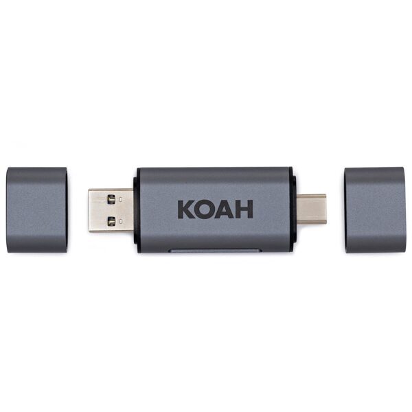 Koah Pro 2-in-1 Aluminum Shell OTG Dual Slot SD Card Reader and Rugged Memory Storage Carrying Case - Image 7