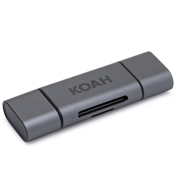 Koah Pro 2-in-1 Aluminum Shell OTG Dual Slot SD Card Reader and Rugged Memory Storage Carrying Case - Image 9