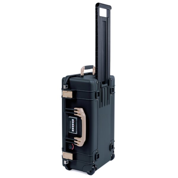 Pelican Air 1535 Carry-on Case by ColorCase - Black - Medium Size Waterproof Case with Pick  Pluck Foam Convoluted Lid Foam - Desert Tan Handles  Latches - Image 2