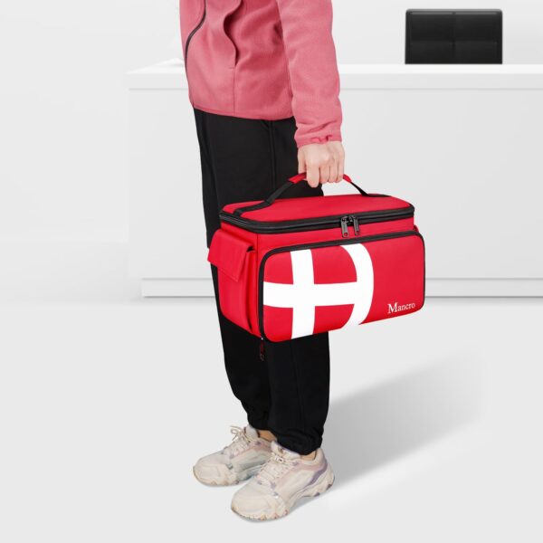 Mancro First Aid Bags Empty, Medical Travel Bag with Multi Pockets, Pill Bottle Organizer for Travel, Home Storage, Trauma Bag for EMT, Nurses, Doctor, Emergency Bag for Medicine, Medical Supplies - Image 2