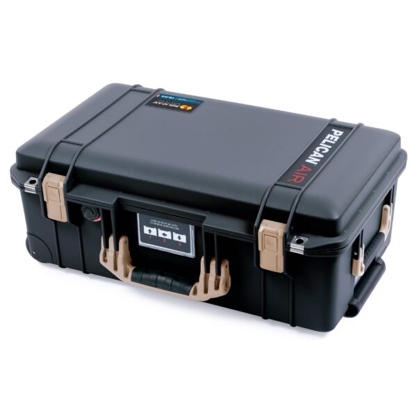 Pelican Air 1535 Carry-on Case by ColorCase - Black - Medium Size Waterproof Case with Pick  Pluck Foam Convoluted Lid Foam - Desert Tan Handles  Latches - Image 4