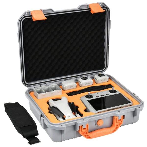keketoha Hard Case for DJI Mini 3 Pro/Mini 3/Mini 4 Pro, Waterproof Pressure Resistant Carrying Case for DJI Mini 4 Pro/Mini 3 Pro/Mini 3 Accessories - Fits Latest DJI RC (Included Neck Strap)