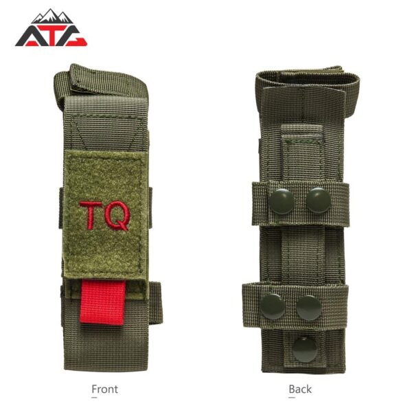 Tactical Tourniquet & Trauma Medical Shear Pouch MOLLE PALS Duty Belt Loop EMT EMS (Green) - Image 3