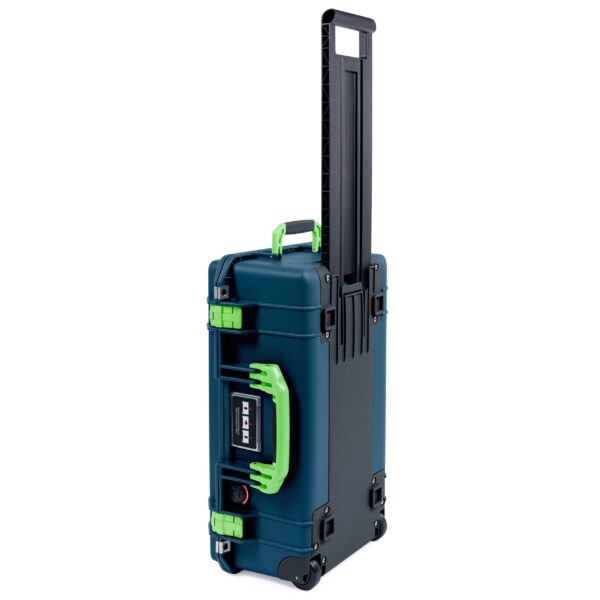 ColorCase Pelican Air 1535 Carry-on Case Deep Pacific Blue - Medium Size Waterproof Case with Pick Pluck Foam Convoluted Lid Foam - Lime Green Handles Latches - Image 2