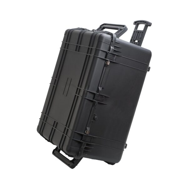 MEIJIA Portable Waterproof Protective Case,Hard Camera Case With Retractable Pull Handle And Rolling Wheels,Customizable Fit Foam Inserted,Elegant Black, 33.43"X28.39"X17.64"