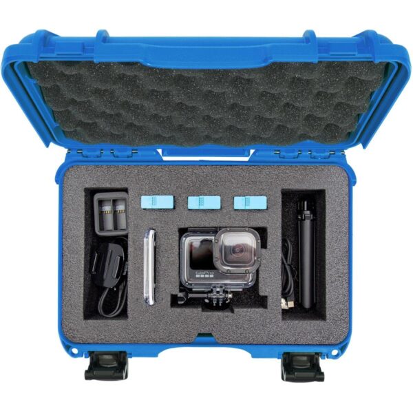 Nanuk 909 Waterproof Hard Case with Foam Insert for GoPro Hero 9 and 10, Blue - Image 4