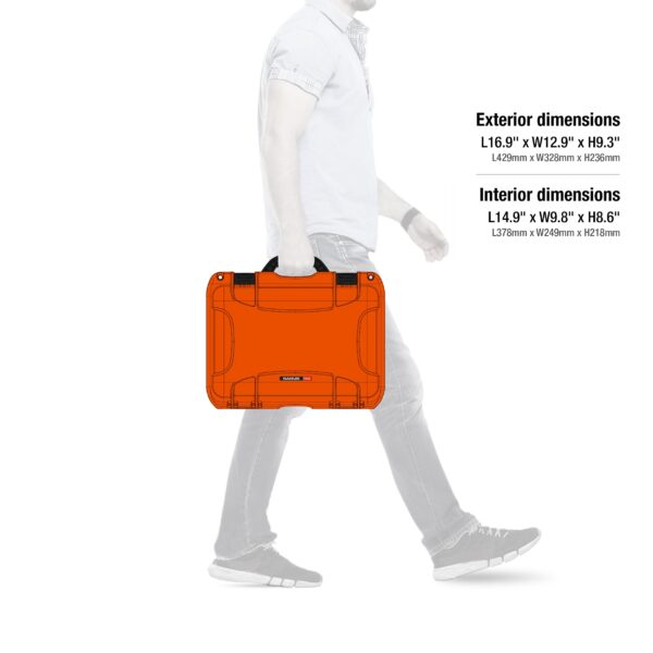 Nanuk 918 Waterproof Carry-on Hard Case with Lid Organizer and Padded Divider - Orange - Image 2