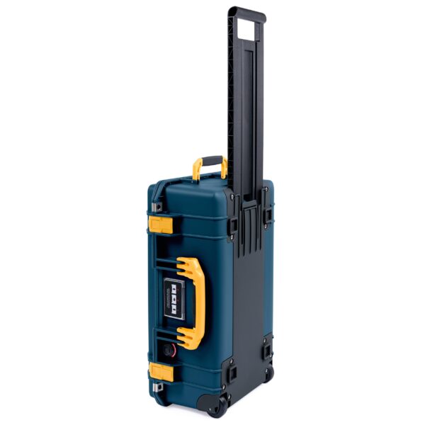 ColorCase Pelican Air 1535 Carry-on Case Deep Pacific Blue - Medium Size Waterproof Case with Gray Padded Microfiber Dividers & Laptop Computer Lid Pouch - Yellow Handles & Latches - Image 2