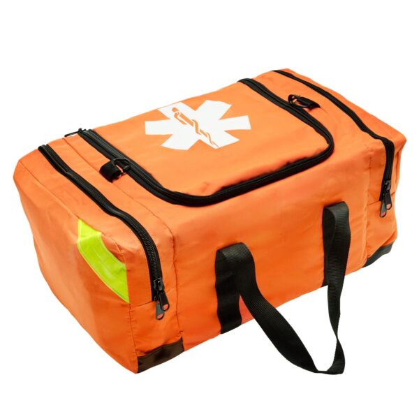 NOVAMEDIC Empty Orange Trauma First Aid Medical Bag, 21"x15"x5", Multi Compartment First Responder Carrier for EMT, Paramedics, Emergency and Medical Supplies Kit, Lightweight and Durable, Orange