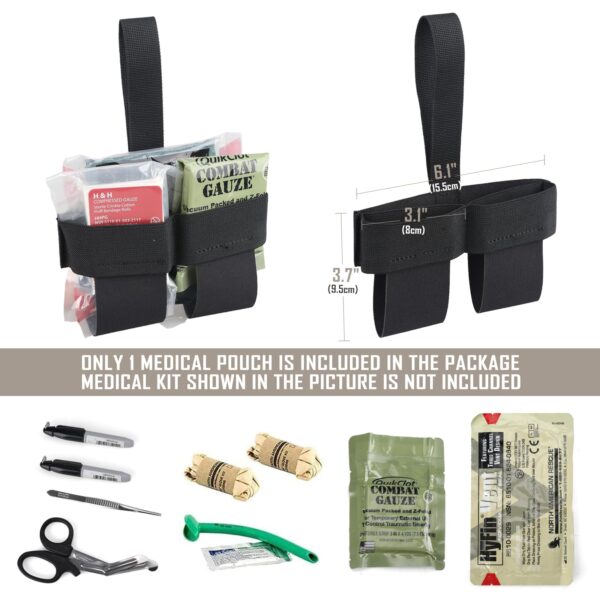 WYNEX Tactical Belt Medical Pouch, IFAK Pouch EMT First Aid Rip-Away Emergency Trauma Bag Portable Survival Pack Compact Med Bag Organizer for Camping - Image 2