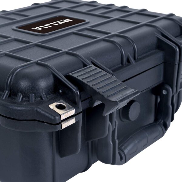 MEIJIA Portable All Weather Waterproof Protective Case,Hard Case,Camera Case With Customized Fit Foam,Fit Use of Drones,Camera,Equipments,Pistols,Elegant Black,13.35 x11.63x5.98inches - Image 2