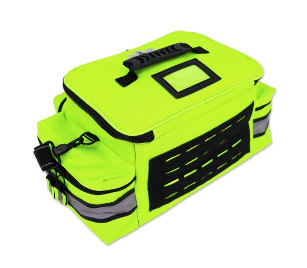 Lightning X Mid-Sized First Responder EMT Bag | LXMB25 | Fully Stocked w/ 240+ First Aid, EMS & Trauma Supplies - Fluorescent Yellow - Image 6