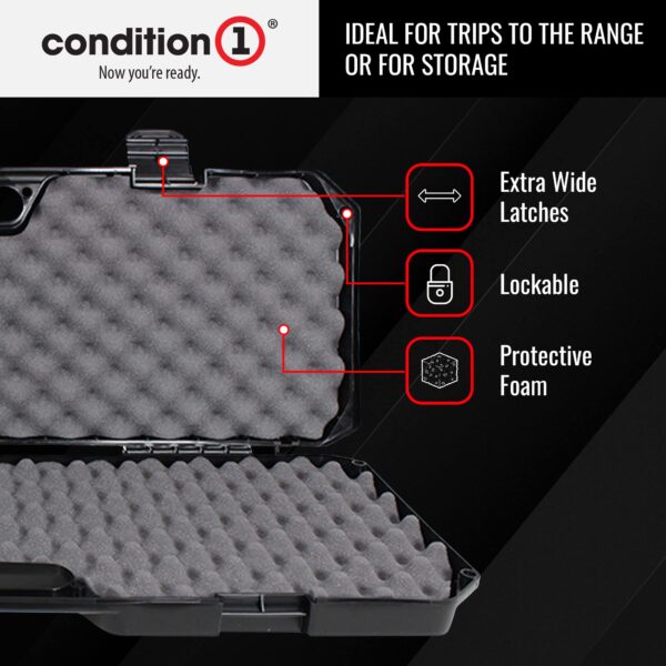 Condition 1 30” Case, Hard Lockable Storage Box, Water Resistant Plastic Travel Case Model 2041, Protective Luggage with Foam Insert, Rebel Economy, 30.63"x11.52"x3.56" - Image 3