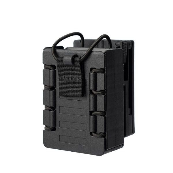 TACNEX Compact Radio Holster Polymer Walkie-Talkie Case w/MOLLE Vest Clip Two Ways Radio Pouch Interphone Carrier Tactical Sheath Carry Bag for Police Law Enforcement Security Rescue EMS EMT - Image 4