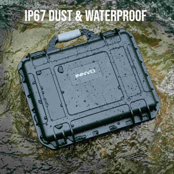 INNVO Waterproof Hard Case for DJI Mini 4 Pro Fly More Combo RC 2 / RC-N2, Rugged Protective Carrying Case Compatible with DJI Mini 4 PRO/Mini 3 PRO, Rubber Handle Mesh Pocket Black - Image 5