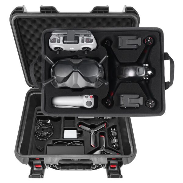 Smatree 2 Layers Waterproof Case for DJI FPV Combo, 28.3L Professional Hard Carrying Safe Suitcase for DJI FPV Drone and Other Accessories(Drone and Accessories are Not Included)
