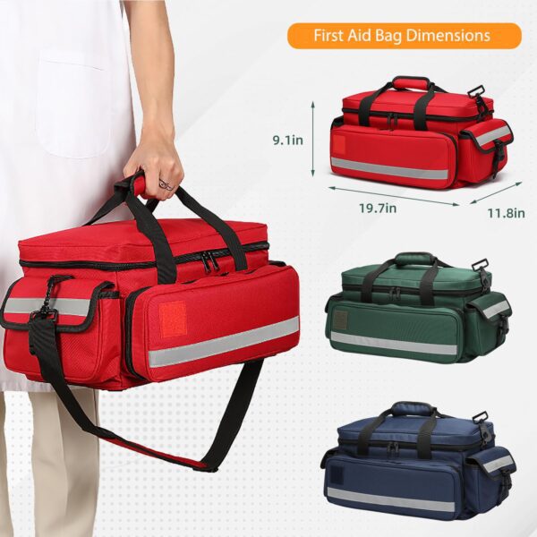 Be-Better Medical Bag,First Aid Bag,First Responder Bag for Trauma,Emergency Bag Medical Bag Organizer,Trauma Bag with Detachable Dividers, Medical Bag for Nurses,Home Health Care, EMT(Bag Only) - Image 7