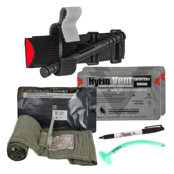 Scherber Fully-Stocked Premium First Responder Bag | HSA/FSA Approved | Large Pro EMT/EMS Trauma, Bleeding & Oxygen Medical Kit | CAT Tourniquet, HyFin Chest Seal & 250+ First Aid Supplies (Red) - Image 9