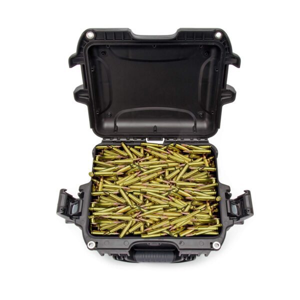 Nanuk 908 Waterproof Hard Case for Gun Ammo w/White Target Logo - Black - Image 4