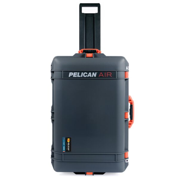 ColorCase Pelican 1595 Case Charcoal - Large Sized Waterproof Case with Laptop Computer Lid Pouch - Orange Handles & Latches - Image 2