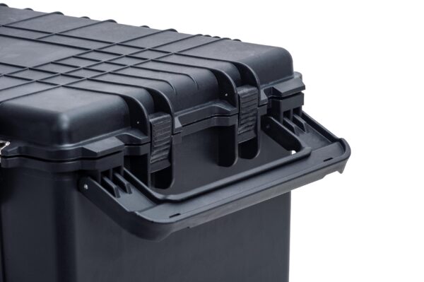 MEIJIA Portable Rolling Waterproof Protective Case,Hard Compact Case With Retractable Pull Handle And Wheels,Customizable Fit Foam Inserted,Elegant Black, 31.02" X19.41" X17.71" - Image 4