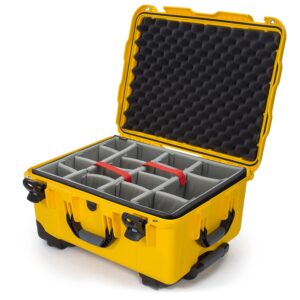 Nanuk 950 Waterproof Hard Case with Wheels and Padded Divider - Yellow