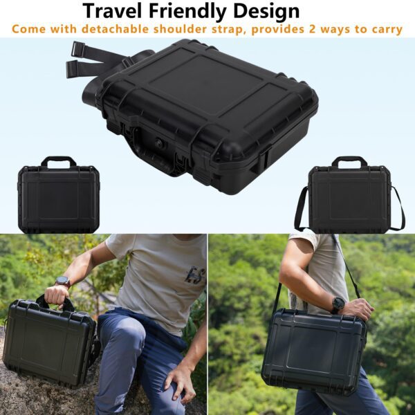 Hard Case for DJI Mini 4 Pro, DJI Mini 4 Pro Waterproof Carrying Case with Strap Fits For All Mini 4 Pro Fly More Combo Drone Accessories(Compatible with RC2/RC/N1/N2 Controller) - Image 4