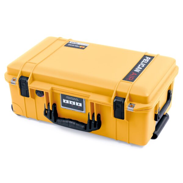 ColorCase Pelican Air 1535 Carry-on Case Yellow - Medium Size Waterproof Case with Mesh Lid Organizer Only - Black Handles & Latches - Image 3