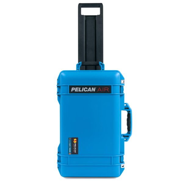Pelican Air 1535 Carry-on Case by ColorCase - Electric Blue - Medium Size Waterproof Case with Gray Padded Microfiber Dividers & Mesh Lid Organizer - Blue Handles & Latches - Image 2
