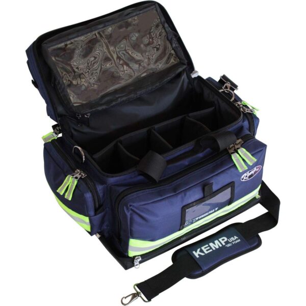 Kemp USA Professional Large Trauma Bag - EMS First Aid Kit & Emergency Survival Gear Organizer Storage for EMT First Responders - Navy Blue - Image 4