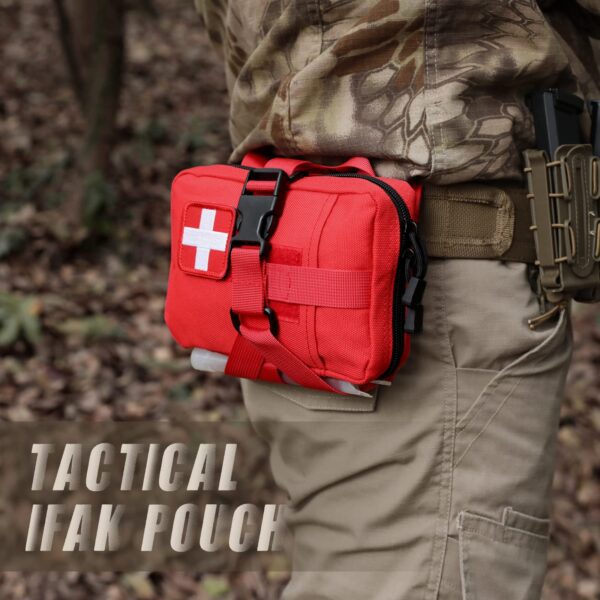 LIVANS Tactical EMT Pouch, Rip Away Molle Medical Pouches IFAK Tear-Away First Aid Kit Emergency Survival Bag for Travel Outdoor Hiking - Image 3