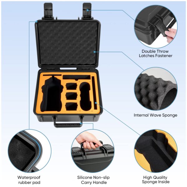 GAGITERVR Hard Carrying Case for DJI Air 2S / Mavic Air 2 Drone and More Accessories, Waterproof and Anti-drop All-round Protection(Not Include Drones and Accessories) - Image 4