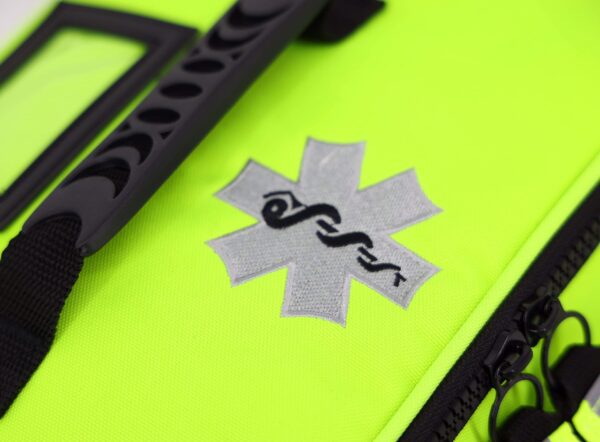 Lightning X Mid-Sized First Responder EMT Bag | LXMB25 | Fully Stocked w/ 240+ First Aid, EMS & Trauma Supplies - Fluorescent Yellow - Image 4